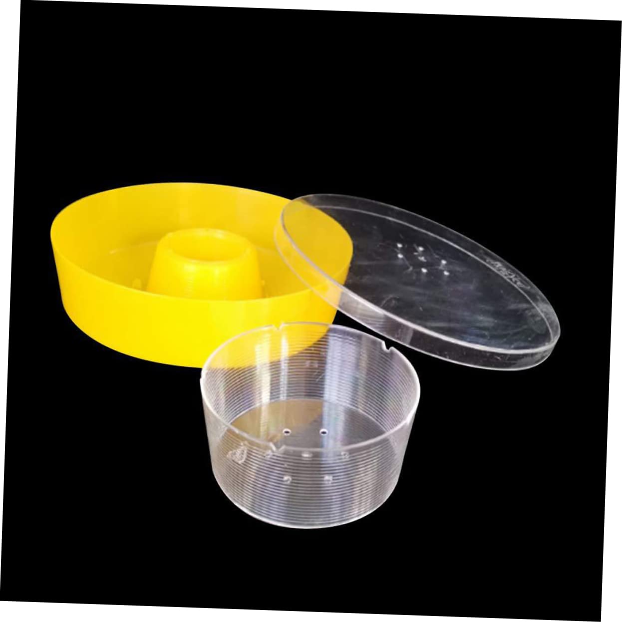 Yardwe 2 Uds Comedero Superior De Colmena De Abeja Alimentador Redondo De Colmena Alimentador Superior De Abejas Alimentador De Colmena Plato De Comida De Abeja Herramienta De Apicultura