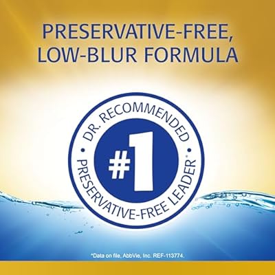 Refresh OPTIVE MEGA-3 PF Lubricant Eye Drops Preservative-Free Artificial Tears, 0.33 fl oz (10mL)