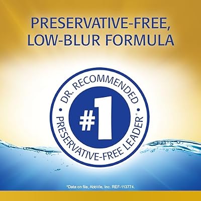 Refresh OPTIVE MEGA-3 PF Lubricant Eye Drops Preservative-Free Artificial Tears, 0.33 fl oz (10mL)