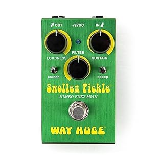 Super saturated Swollen Pickle Fuzz in a more pedalboard-friendly form than ever Toggle midrange scoop or compression intensity with the flip of a switch Dial in a potent fuzz sound in no time with a simple three-knob interface Package Weight: 0.264 ...