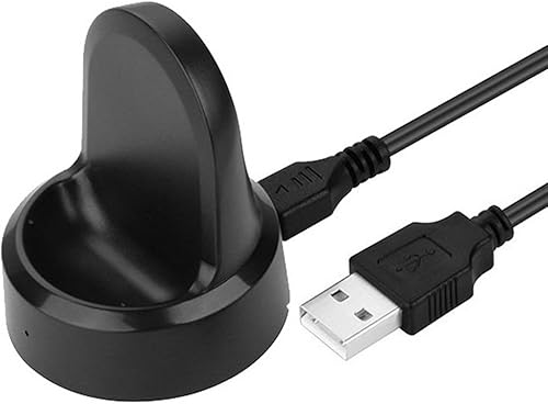 Miniatura 3 de Threeeggs Compatible con cargador Gear S3, cable de carga de repuesto para Samsung Gear S3 Classic/Frontier Smart Watch (negro)