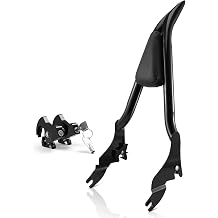 Motorcycle Backrest Sissy Bar Detachable Passenger Assembled Backrest Rear Pad Upright 28" Compatible With Harley Touring Road King Road Glide Street Glide Electra Glide Road King 2009-2026