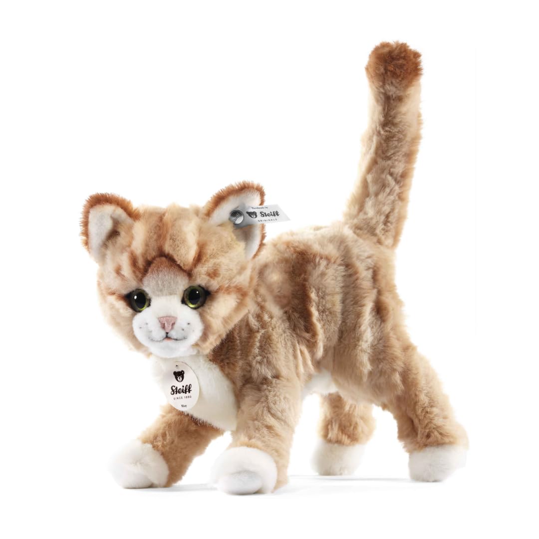 Steiff Peluche Gatita Mizzy, Peluche Adorable con Ojos de plástico, para niños y niñas, Peluche 25 cm, Beige, 099342