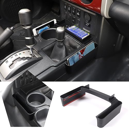 HAPPYHORSE Center Console Shifter Storage Box Compatible with FJ Cruiser 2007-2021 Organizer Gear Side Storage Tray for FJ Accessories Interior Accessories