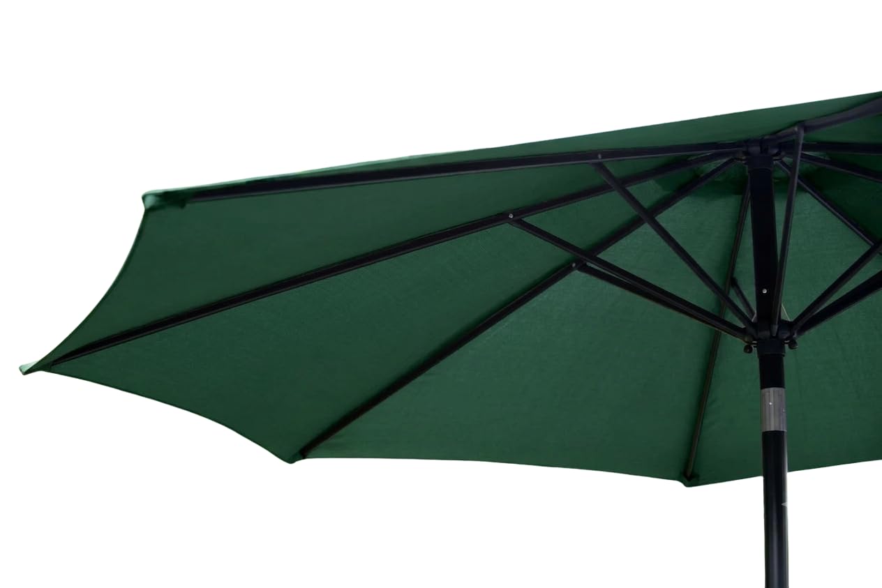 3m Aluminium Crank & Tilt Garden Parasol – Green