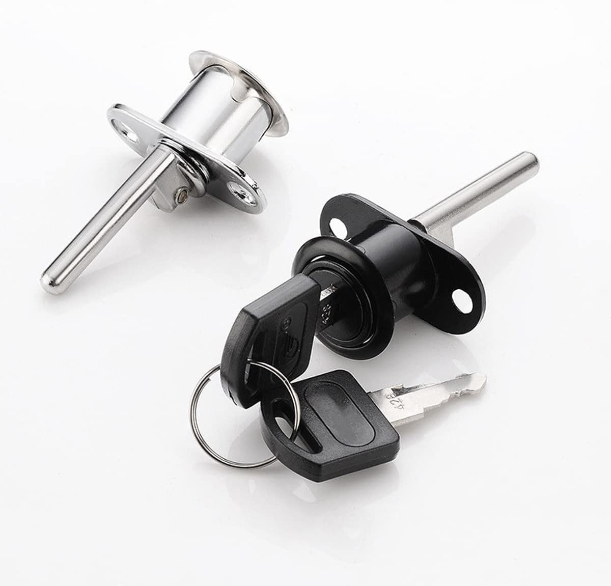 VICTAC Office Drawer Lock Cabinet Plunger Lock with 2 Keys for Office Wardrobe Drawers, 3/4" (20mm) Cylinder Diameter, 1 Lock for Multiple Drawers