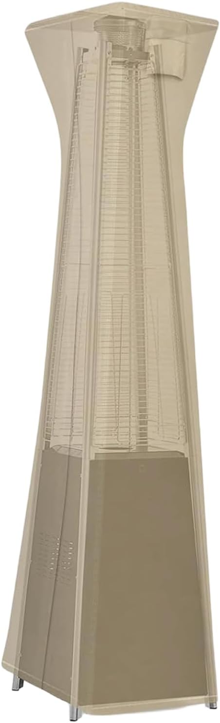 Outdoor Heater Cover | with Zipper Heavy Duty 420D Dust-proof Protector - Outside Patio Heater Cover Protector,for Lawn Deck Tan Garden Yard