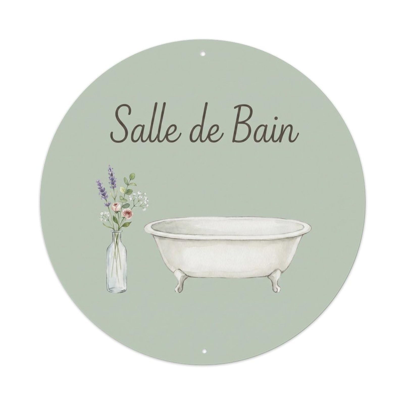 Fqnyr Style Salle Garden Elegant Bathroom Decor Metal Tin Sign