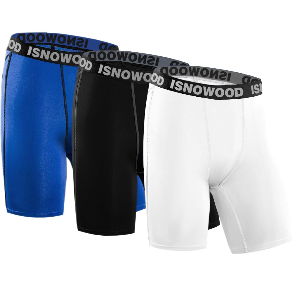 isnowood Compression Shorts for Men Spandex Running Workout Athletic Underwear