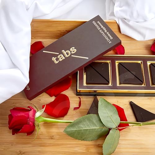 Image of TABS Dark Chocolate For Men & Women I Chocolate Gift Box For Husband & wife I Valentine Gift Set For Boyfriend & Girlfriend I Best Gift Set For Birthday, Anniversary For boy & Girl (Tab pk-01),180 G