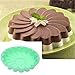 Silicone Large Cake Mold 23 CM/9 Inch Flower Shaped Round Nonstick Baking Pan Brownie/Cheesecake/Tart/Pie/Flan/Bread Baking Tray by EORTA for Birthday, Anniversary, Party, Random Color