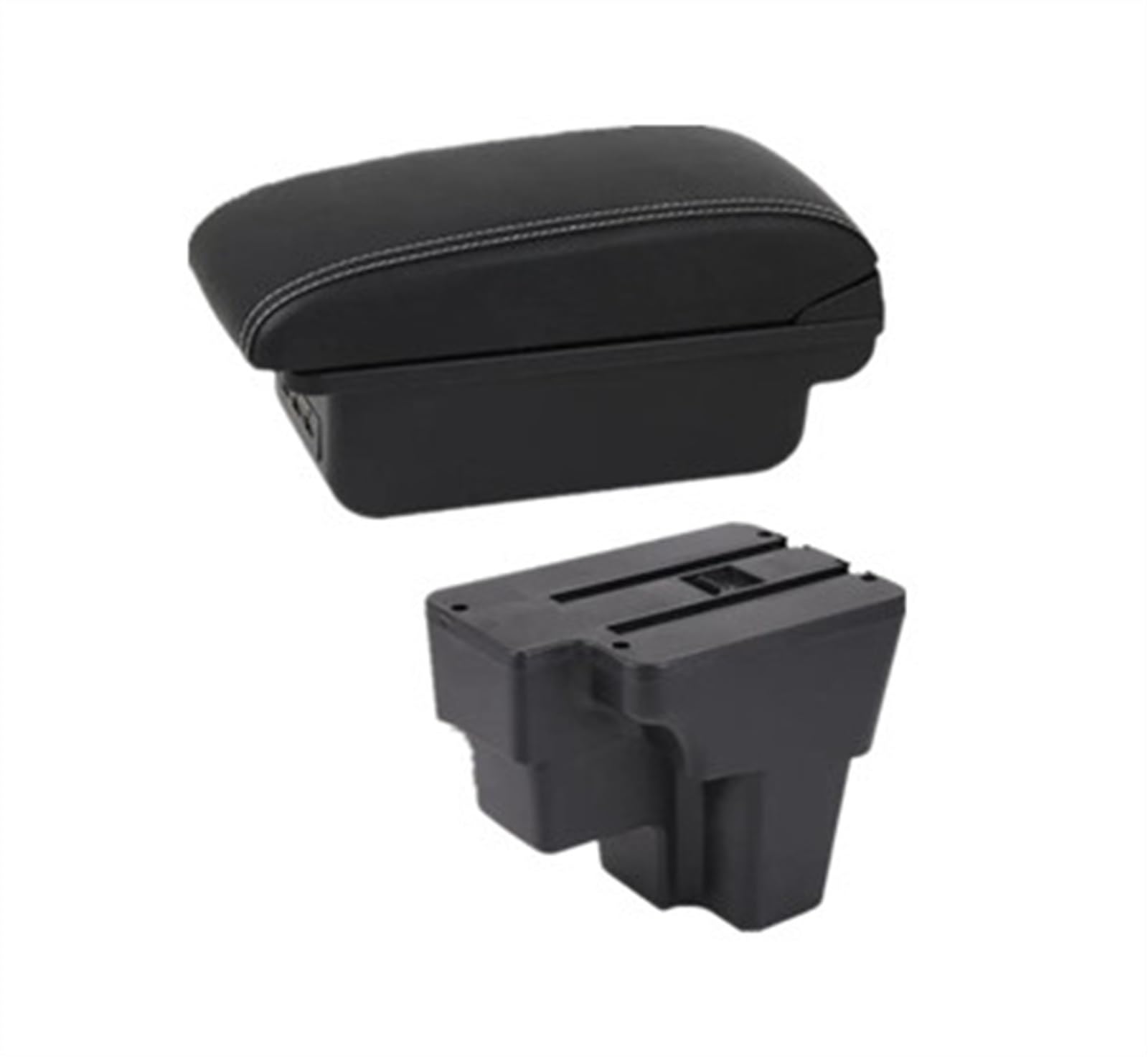 NOHEEU Armrest Box Europe South Retrofit Car Storage Accessories For STONIC For Rio Lx For Cerato 2015-2024(B1 white line 3USB)