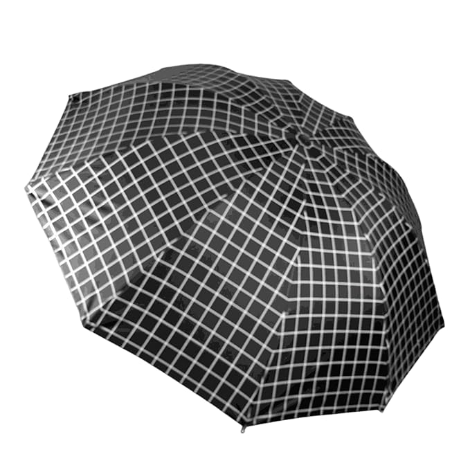 Image of KEKEMI 3 Fold Plain Pipine Umbrella for Men & Women