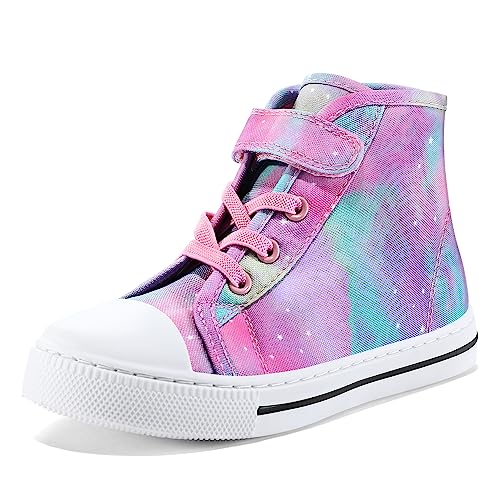 k komforme toddler sneakers girls canvas high top walking shoes with hook and loops