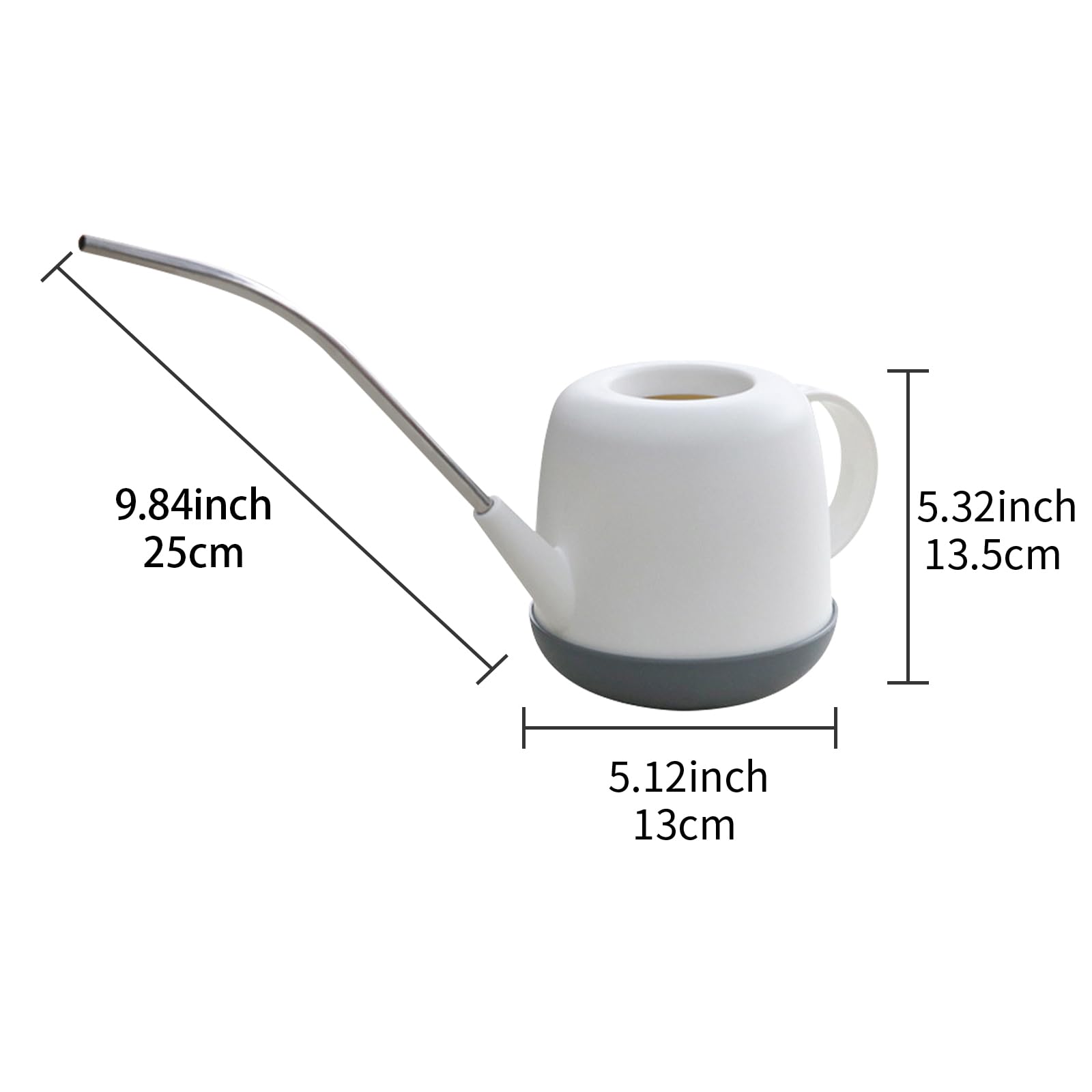 Lizbin Watering Can for Indoor Plants with Long Spout, Plant Watering Can, Watering Cans Indoor Plants, Small Watering Cans for House Plants, Flowers, Succulents 1L/34oz (White) - Image 2