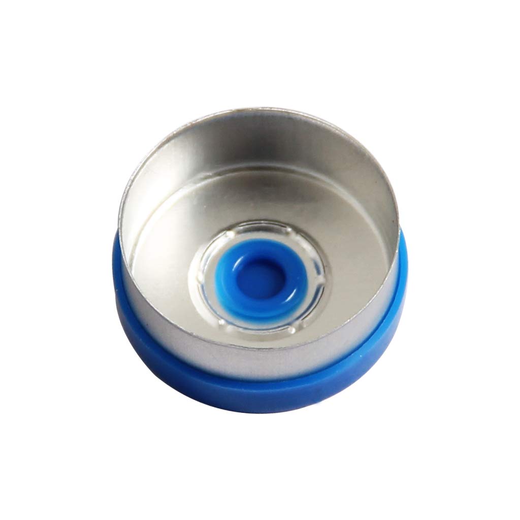 20mm Flip Off Caps Blue-100 Pcs Aluminum-Plastic Blue Flip Off Caps for Glass Vial