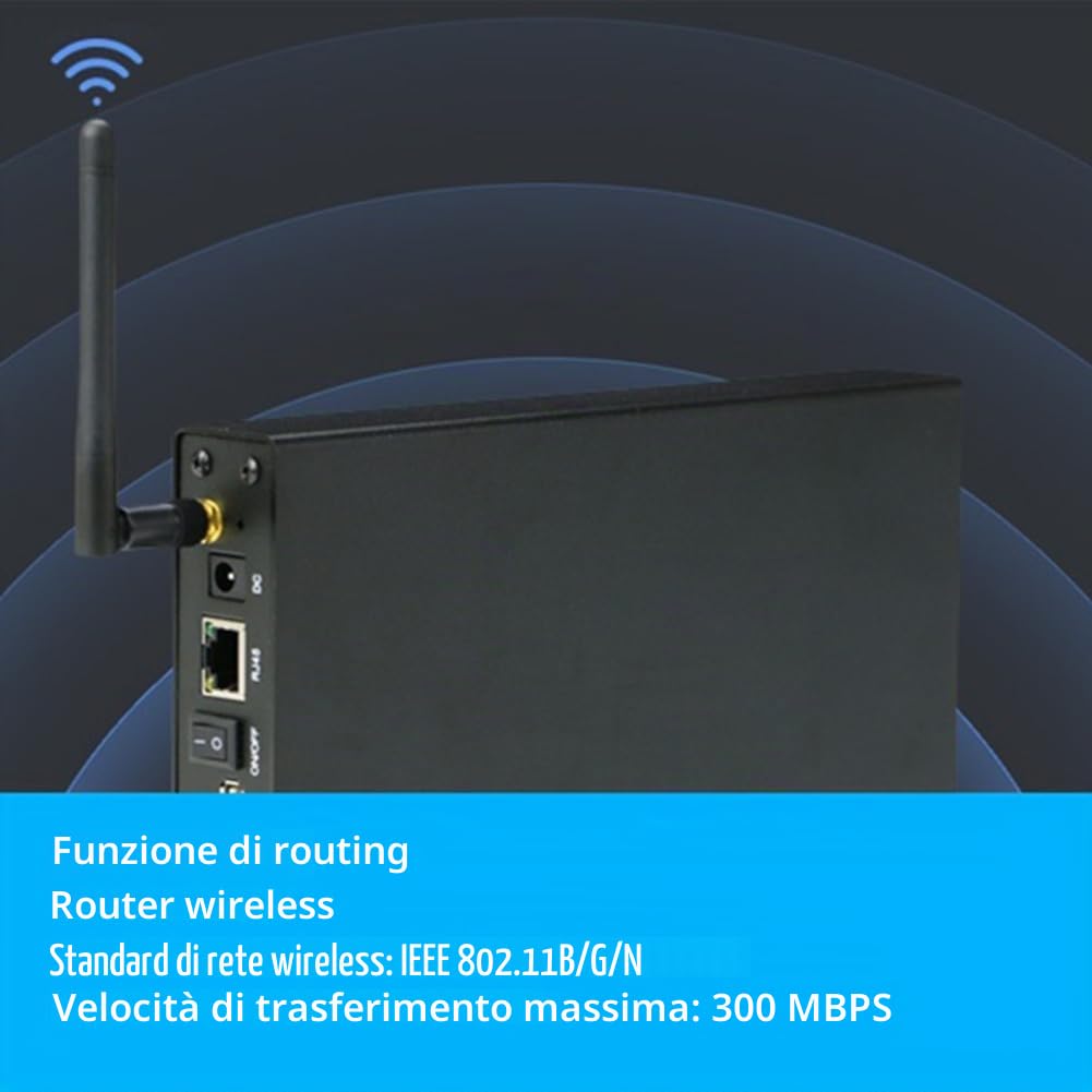 portatile per Hard Disk SSD da 3,5 Pollici USB 3.0 RJ45 Ethernet NAS Server Streaming di Rete Storage per Enclosure Spina UE