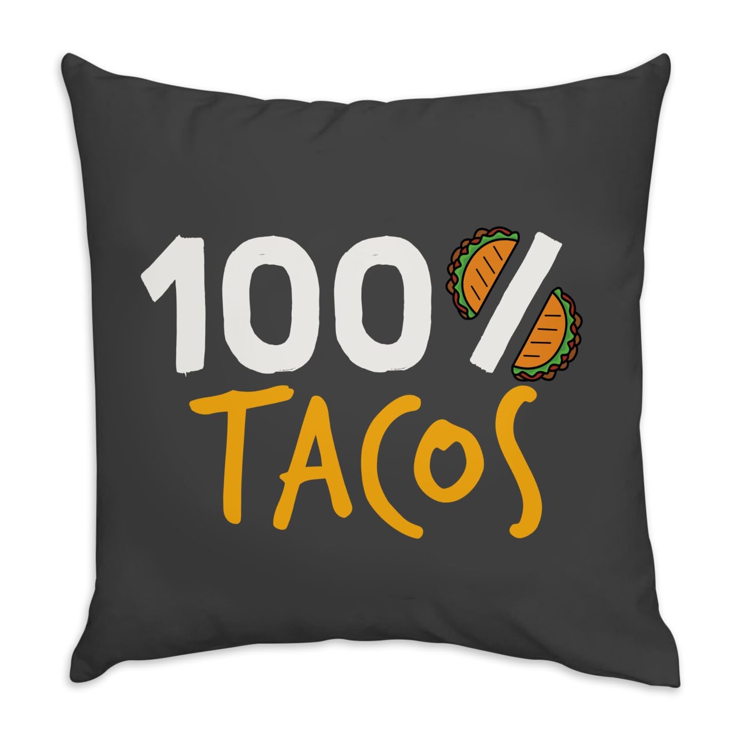 Coussin Velours Noir Tacos Street Food Mexique France de 40x40cm