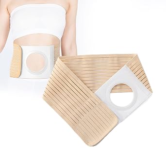 Ostomy Belt, Ostomy Supplies Ostomy Hernia Support Belt for Men/Women, Elastic Abdominal Support Belt Preventing The Stoma Hernia and Reinforce Colostomy Bags - S