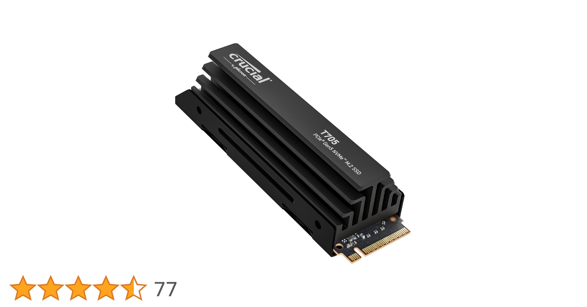 Crucial T705 Gen5 SSD 2TB ヒートシンク付き 動作確認済 Crucial T705 2TB PCIe Gen5 NVMe M.2 SSD with heatsink