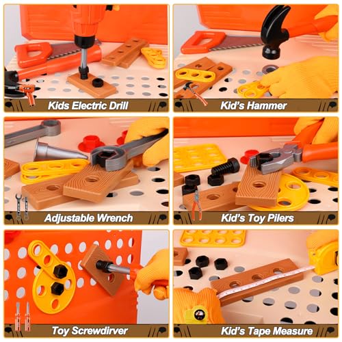 Magic4U 8801 Kids Tool Bench Set,Magic4U 95Pcs Toddler Tool Workbench thumb #5