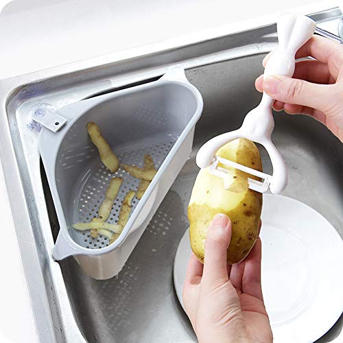 Colador plástico triangular para fregadero 2 piezas miniatura 3