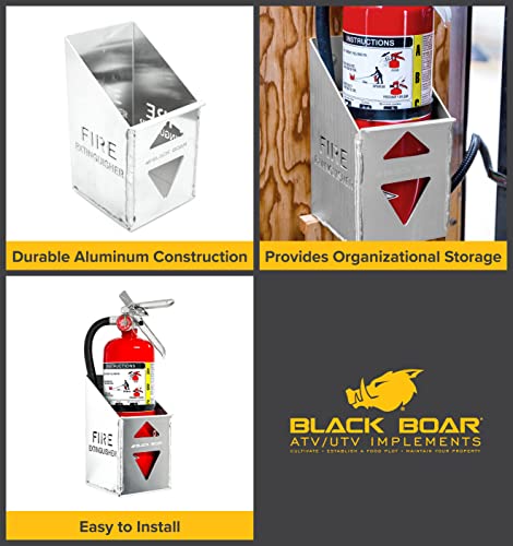 Black Boar Aluminum Holder for Enclosed Trailer/Garage | Securely Holds a 5lb. fire Extinguisher | Durable Construction | Easy to Install (66105)