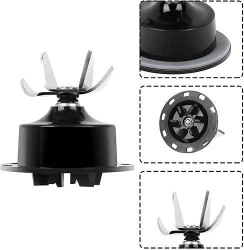 Miniatura 4 de Cuchilla de repuesto para Hamilton Beach, base de cuchilla de acero inoxidable con junta de goma, piezas de repuesto para licuadora, perfecta