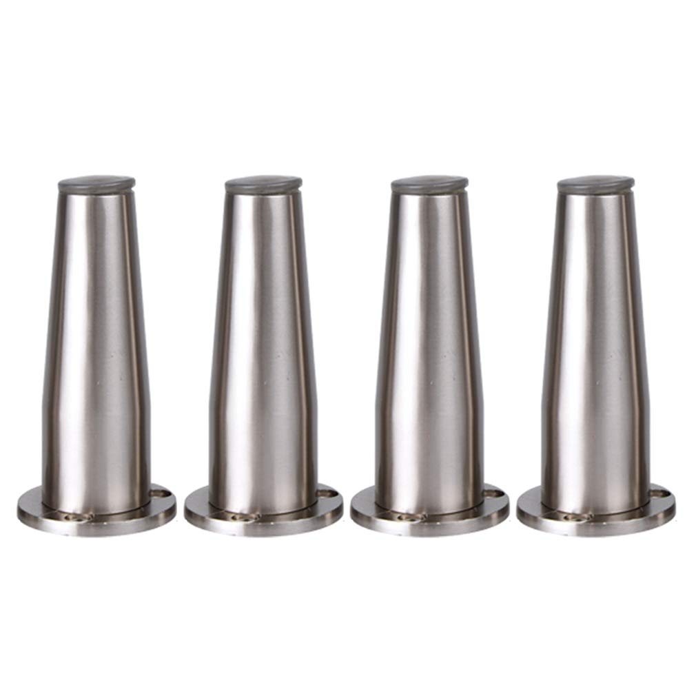 KFGISD, 4XCone Shaped Table Legs,Adjustable Sofa/Cabinet Support Feet,Metal Furniture Fittings,Bed Replacement Legs ，Metal Furniture Legs(10cm)