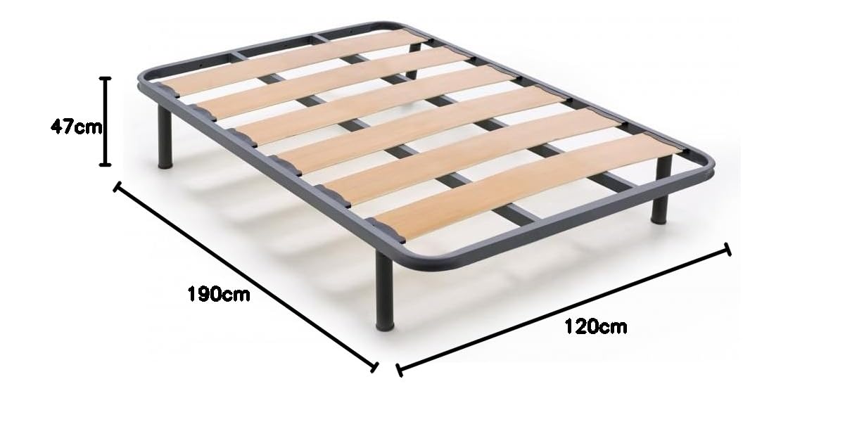 HOGAR24 ES | Cama Completa | Somier Lama Ancha + Colchón Viscoelástico Relax Edition 18 | Incluye Juego de Patas Roscadas de 25 cm | Medidas: 120x190 cm
