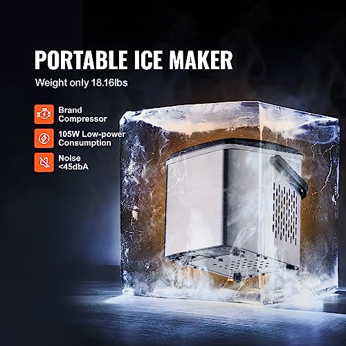 VEVOR 105 W Eiswürfelbereiter Eiswürfelmaschine Edelstahl 11,8 kg / 24 Std. Ice Maker Zubereitung in 7 Min, 816,5 g Eisspeicherkapazität Selbstreinigungsfunktion Würfeleismaschine Eiswürfelmaschinen 7 VEVOR 105 W Eiswürfelbereiter Eiswürfelmaschine Edelstahl 11,8 kg / 24 Std. Ice Maker Zubereitung in 7 Min, 816,5 g Eisspeicherkapazität Selbstreinigungsfunktion Würfeleismaschine Eiswürfelmaschinen