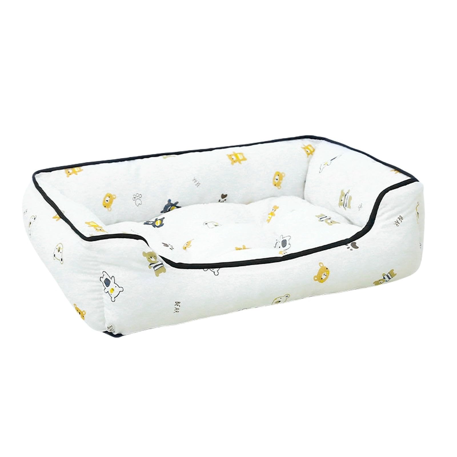 Panier pour chien en coton respirant et lit pour chat nid carré