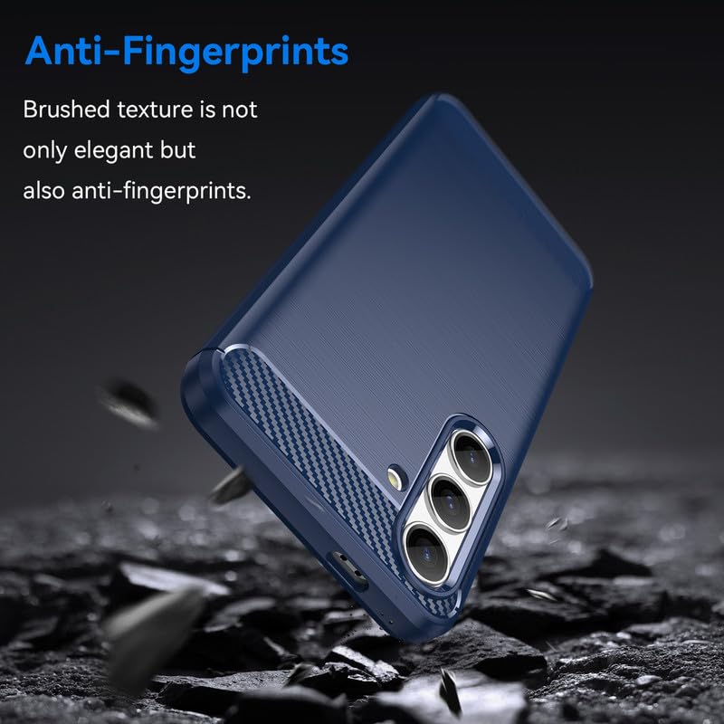 Image of Hybrid Carbon Fiber Back Case for Samsung Galaxy S24 (Blue)