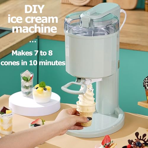 Soft Serve Ice Cream Maker und Desserthersteller 20W Haushalt Eismaschine Eismaishersteller -Spender 1000 ml schnell hergestellt in 10 minuteshy Simple One Push -Betrieb – Bild 3