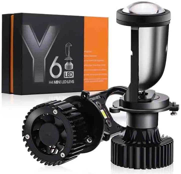 CYNBHH - Mini led Canbus Y6 H4 superbrillante con lente LED 90W, Faro ...