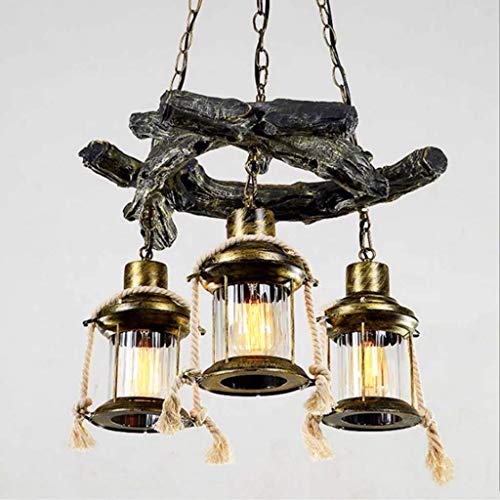 Lustre suspendu bois naturel E27 hauteur réglable pour éclairage vintage intérieur