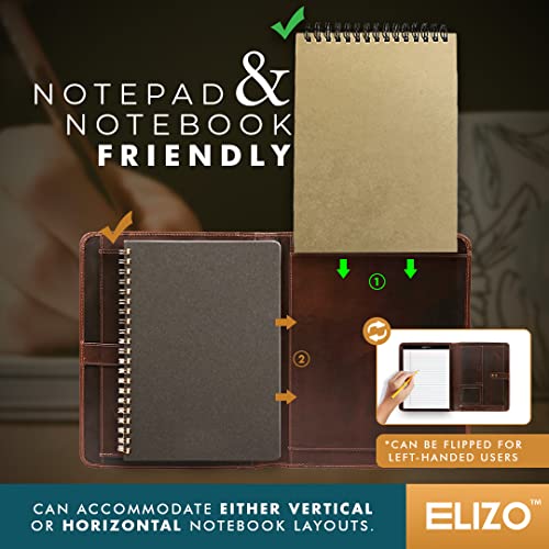 Leather Portfolio Organizer Folio Leather Padfolio Portfolio Binder Portfolio Folder Leather Portfolio For Men Women Business Notebook Cover Resume Folder Legal Pad Portfolio Notebook Holder - Elizo #TOP3