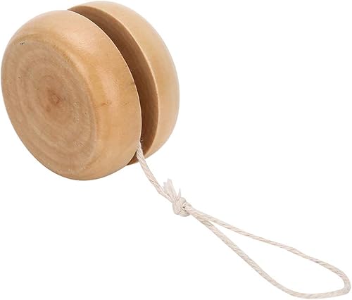 Miniatura 8 de Yoyo de madera de 3 piezas de madera para manualidades, color de tronco, mini redondo de bricolaje, juguetes pequeños de madera, Yoyo para niños,