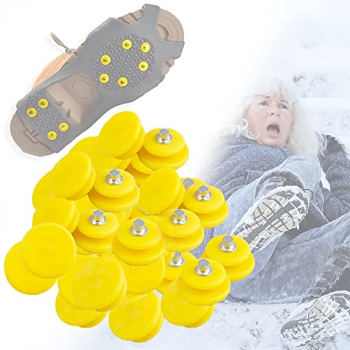 Pinchos de crampones Antideslizantes para la Nieve para Caminar, Pescar, Hacer Senderismo, montañismo - Calzado de Invierno Pinzas Tacos Accesorios de Escalada, 50Pcs Cover