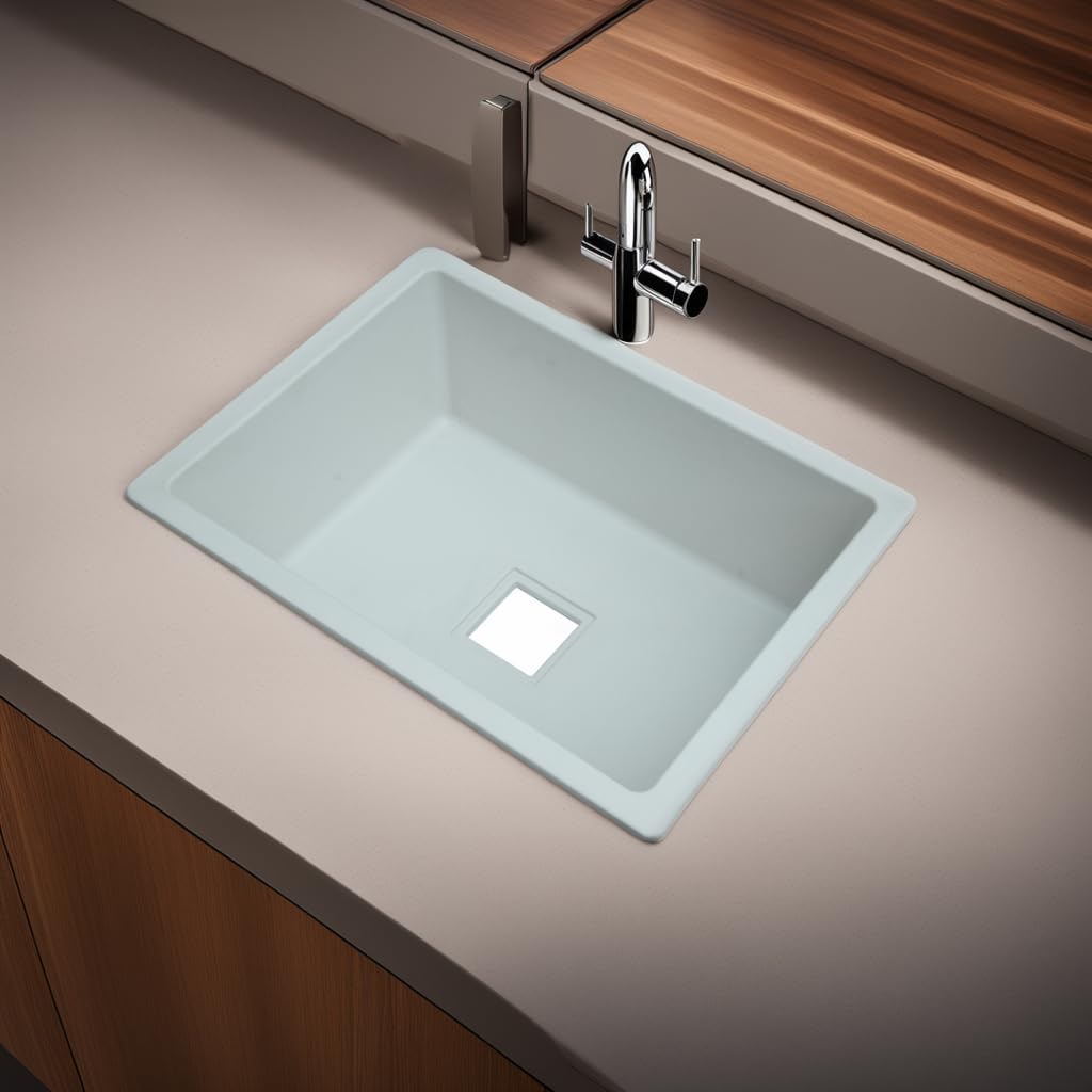 REMOTION Granite Sink with Drain Board - Matte Black -18 REMOTION Granite Sink with Drain Board - Matte Black -18