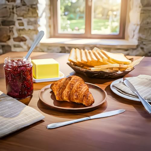 AEX 6X Stainless Steel Table Knives Set | Compact & Versatile Cutlery for Butter, Cheese, and Dining | Ergonomic Design, Dishwasher-Safe, Durable Serrated Blades - Image 3
