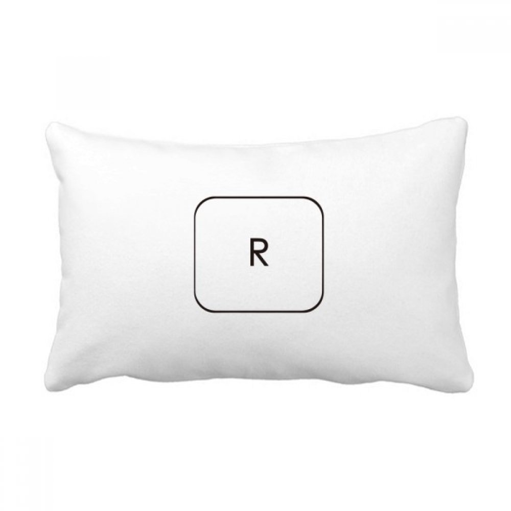Coussin clavier symbole R avec insert confortable multicolor de 16x24 pouces