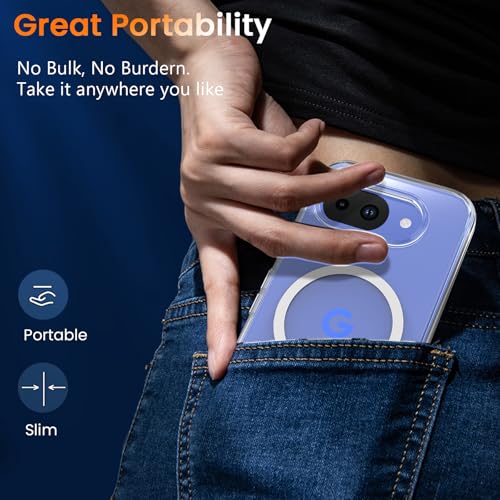 Image of WRJ Magnetic Case for Google Pixel 10a 6.3-Inch,Clear