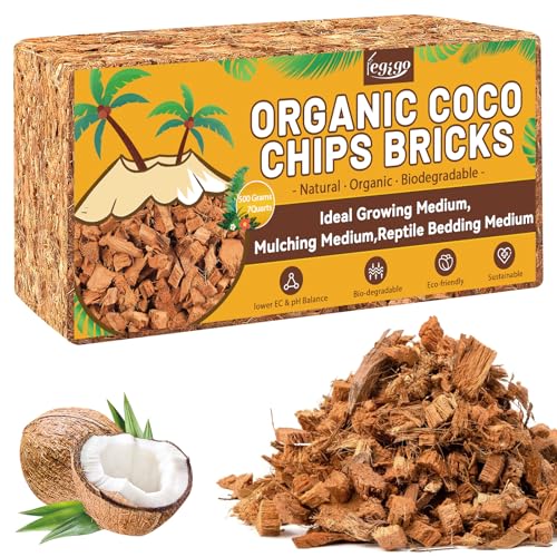 Legigo 1.1 LB Coco Husk Chips for Plants- 100% Organic...