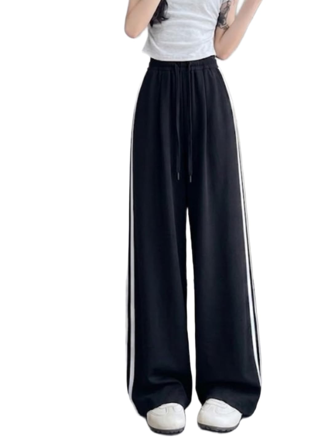 dockstreet Track Pant for Women || Baggy Fit || Track Pants || Full Elastic Jogger Track Pant ||-picture-43