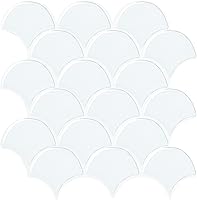 Vista 9 de Azulejo de pared para despegar y pegar, color verde esmeralda, mosaico festoneado extraíble, mosaico de cocina en muro 3D autoadhesivo para pegar