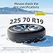 Suriwee Snow Chains for Car Tires, 35s Quick Fit & Auto-Tightening, Universal Emergency Anti-Slip Tire Traction Chains for Cars, SUVs & Trucks, Reusable Portable Set of 2 (HKN-120)
