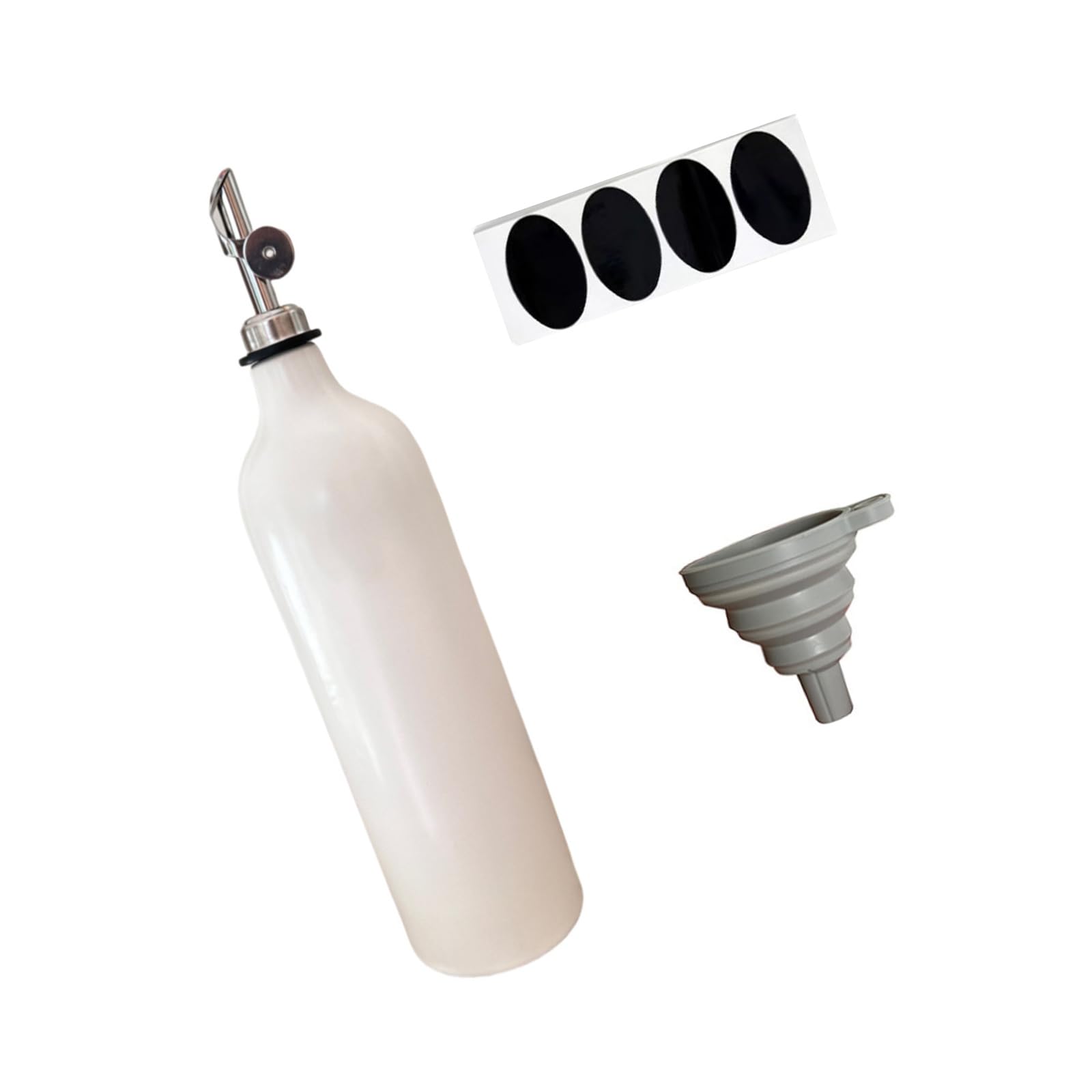 OSNIYAW Strong Ceramic Oil Dispenser Effortless Single Hand Usage Clean Spout Minimal Mess 600ml Easy Pour Oil Bottle