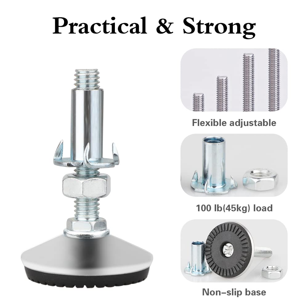 Buy 4 Set M10 Adjustable Leveling Feet, Tahikem Heavy Duty Height