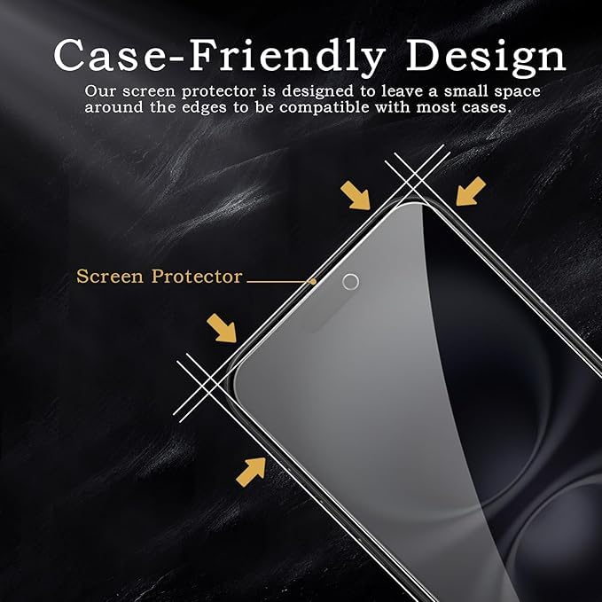 Image of [ 2+2 Pack Privacy Screen Protecor for iPhone 17 Anti-Spy Shatterproof Tempered Glass with Camera Lens Tempered Glass 9H Hardness Bubble Free Anti-Glare Case Friendly